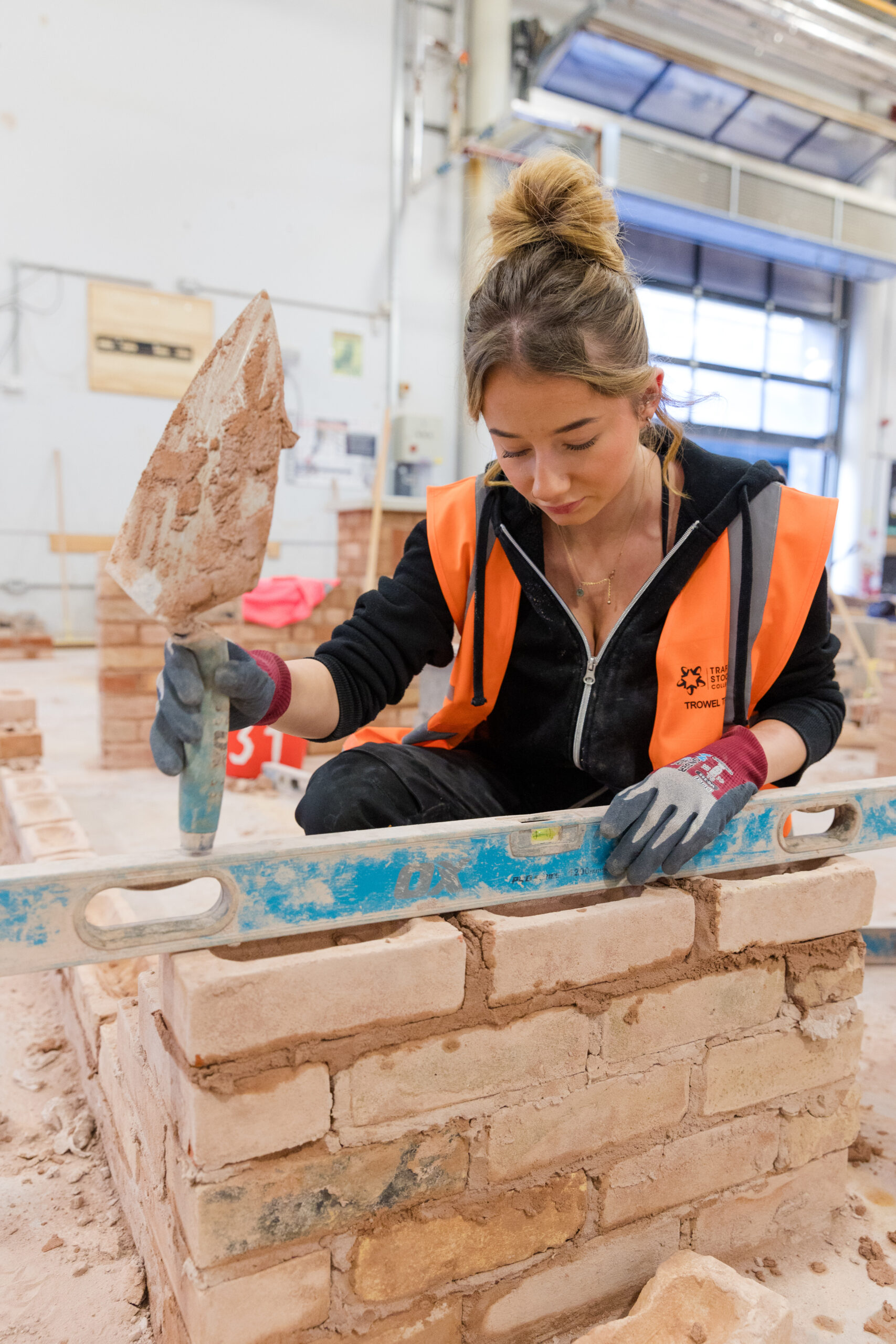 female brickwork student